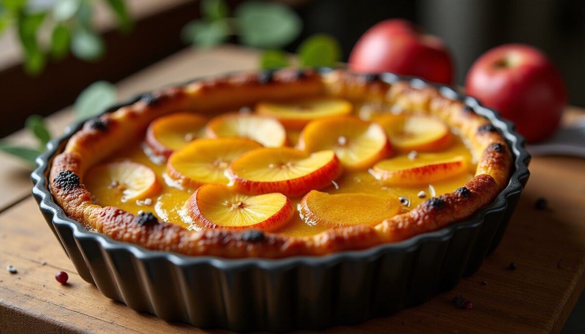 Découvrez la tarte normande : pommes fondantes et calvados pour une saveur authentique Découvrez la tarte normande : pommes fondantes et calvados pour une saveur authentique